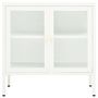 Voir la diapositive 3 : VIDAXL Buffet Blanc 70x35x70 cm Acier et verre