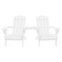 Voir la diapositive 2 : VIDAXL Chaises de jardin Adirondack avec table bois de sapin blanc
