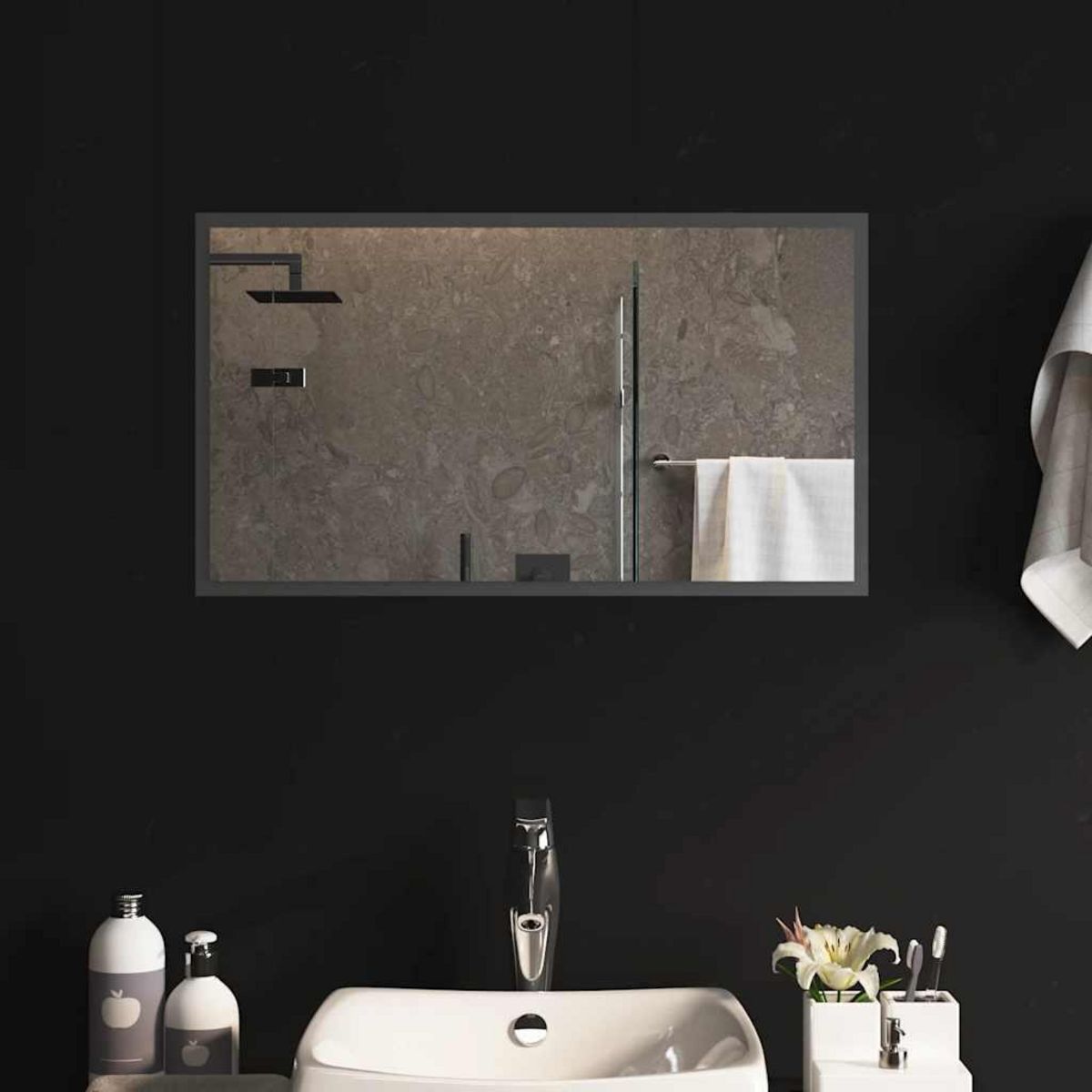 VIDAXL Miroir de salle de bain a LED 70x40 cm