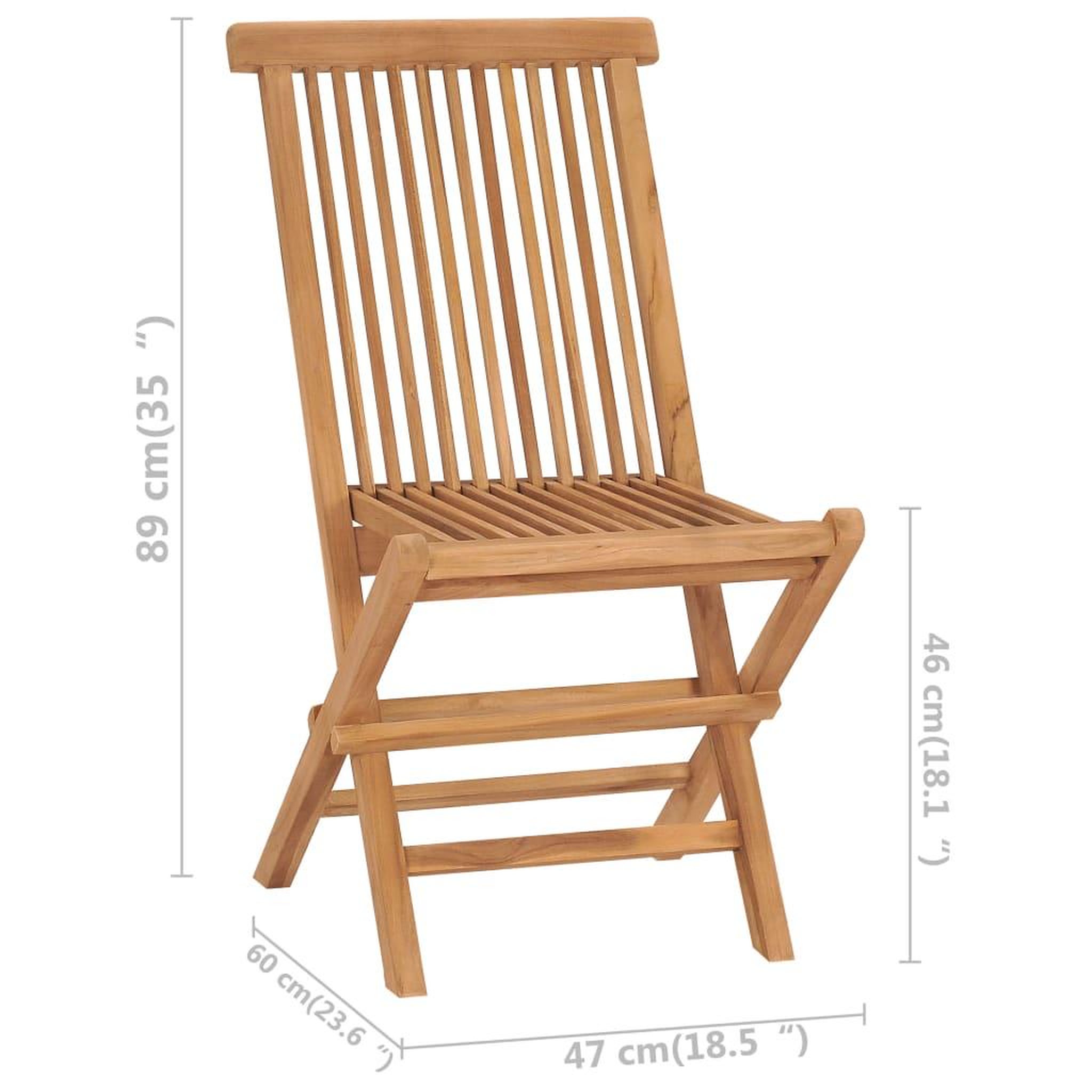 Voir la diapositive 5 : VIDAXL Chaises de jardin et coussins anthracite lot de 2 Bois de teck