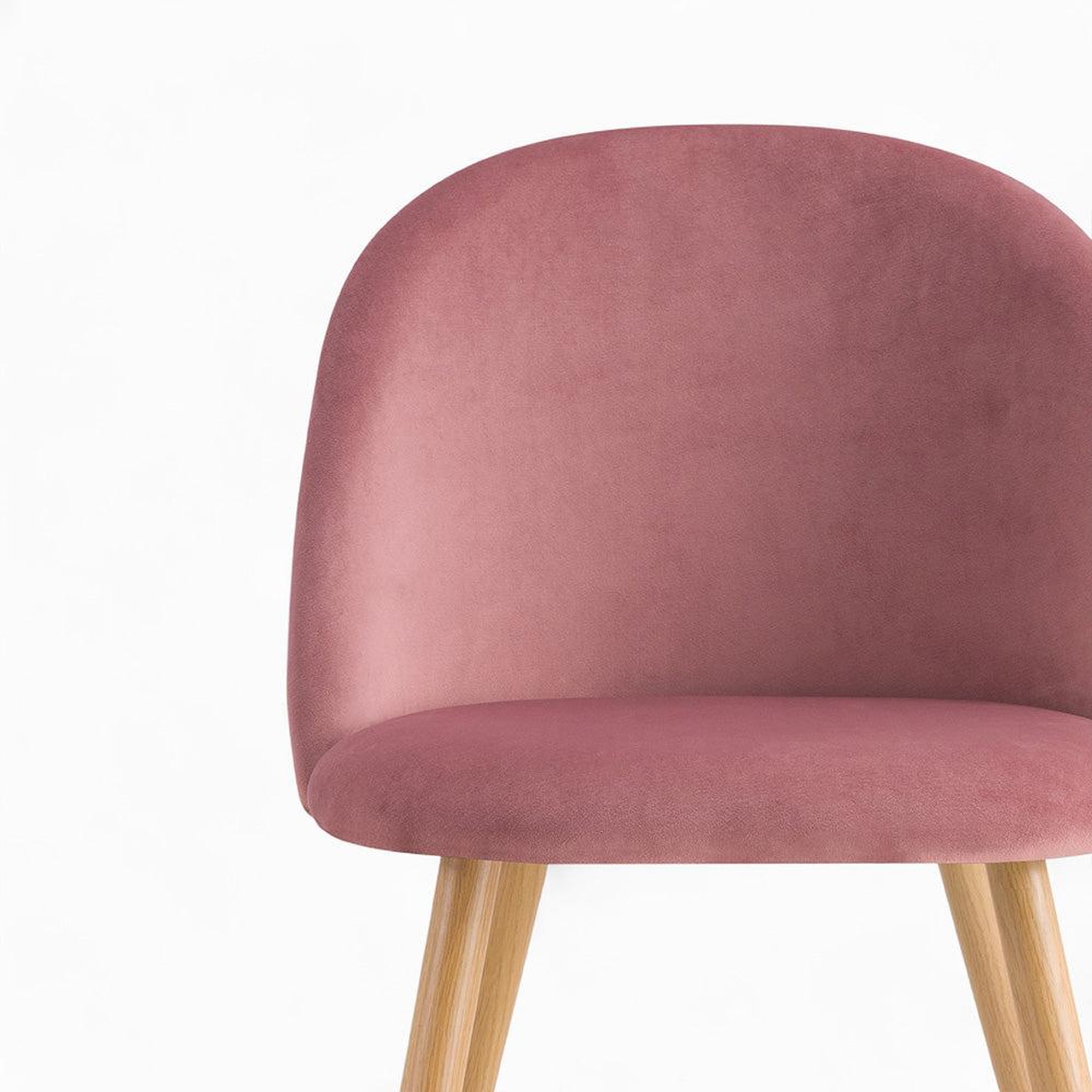 Voir la diapositive 3 : MAISON PAVANE Pack 4 chaises en velours bleu et rose-cozy