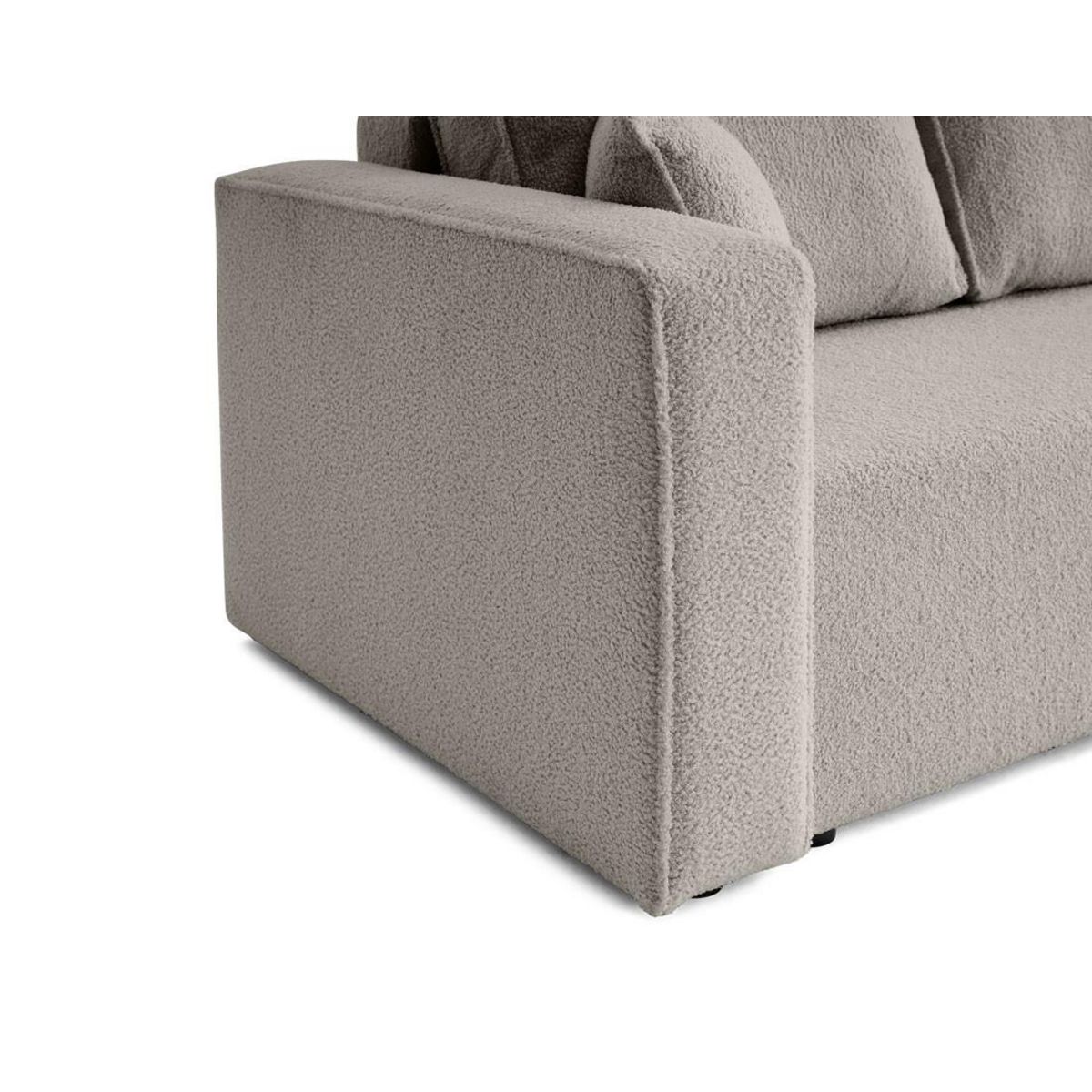 BEST MOBILIER Topaze - canapé 3 places - convertible avec coffre - en tissu bouclette