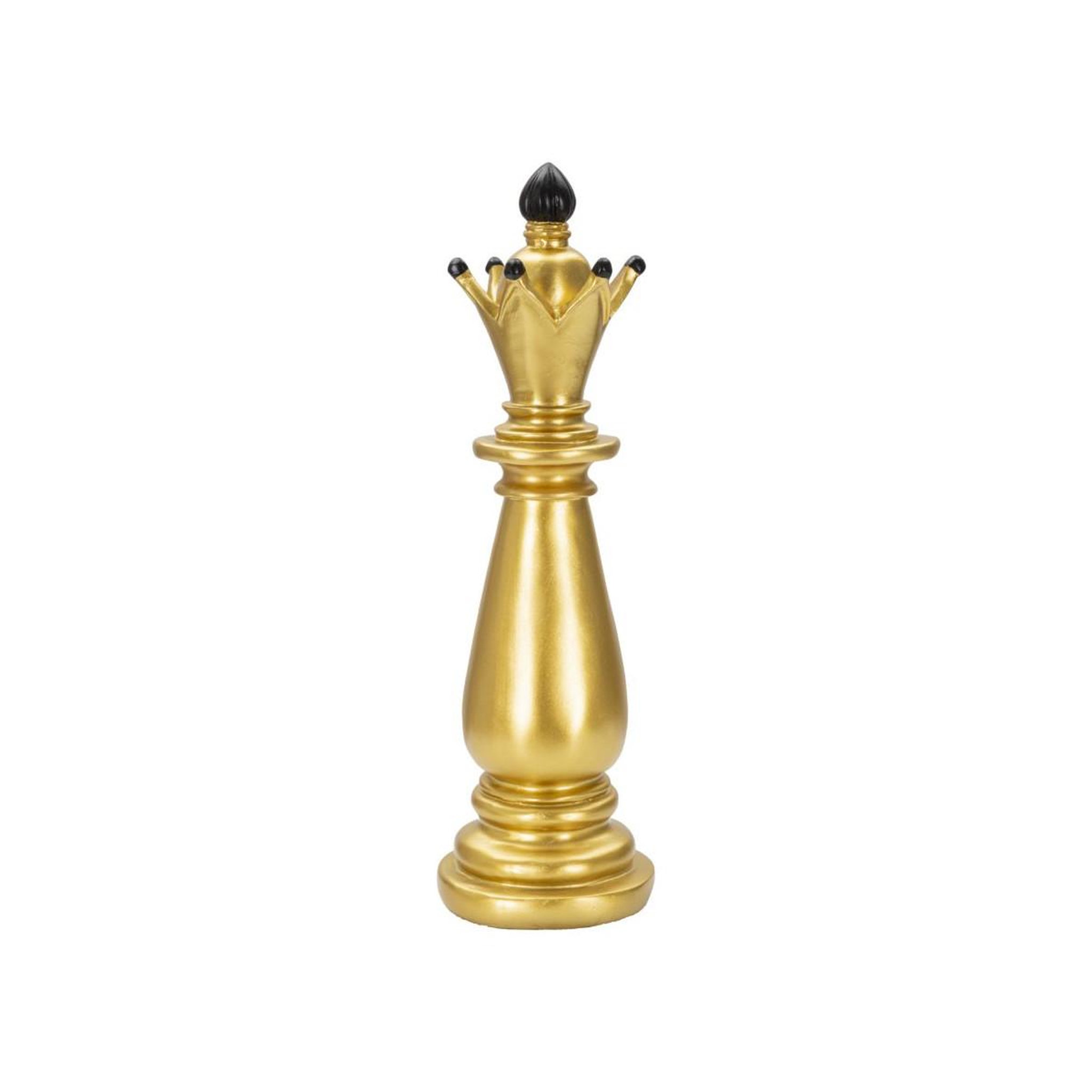 Paris Prix Pièce d'échec déco en résine  fou  38cm or