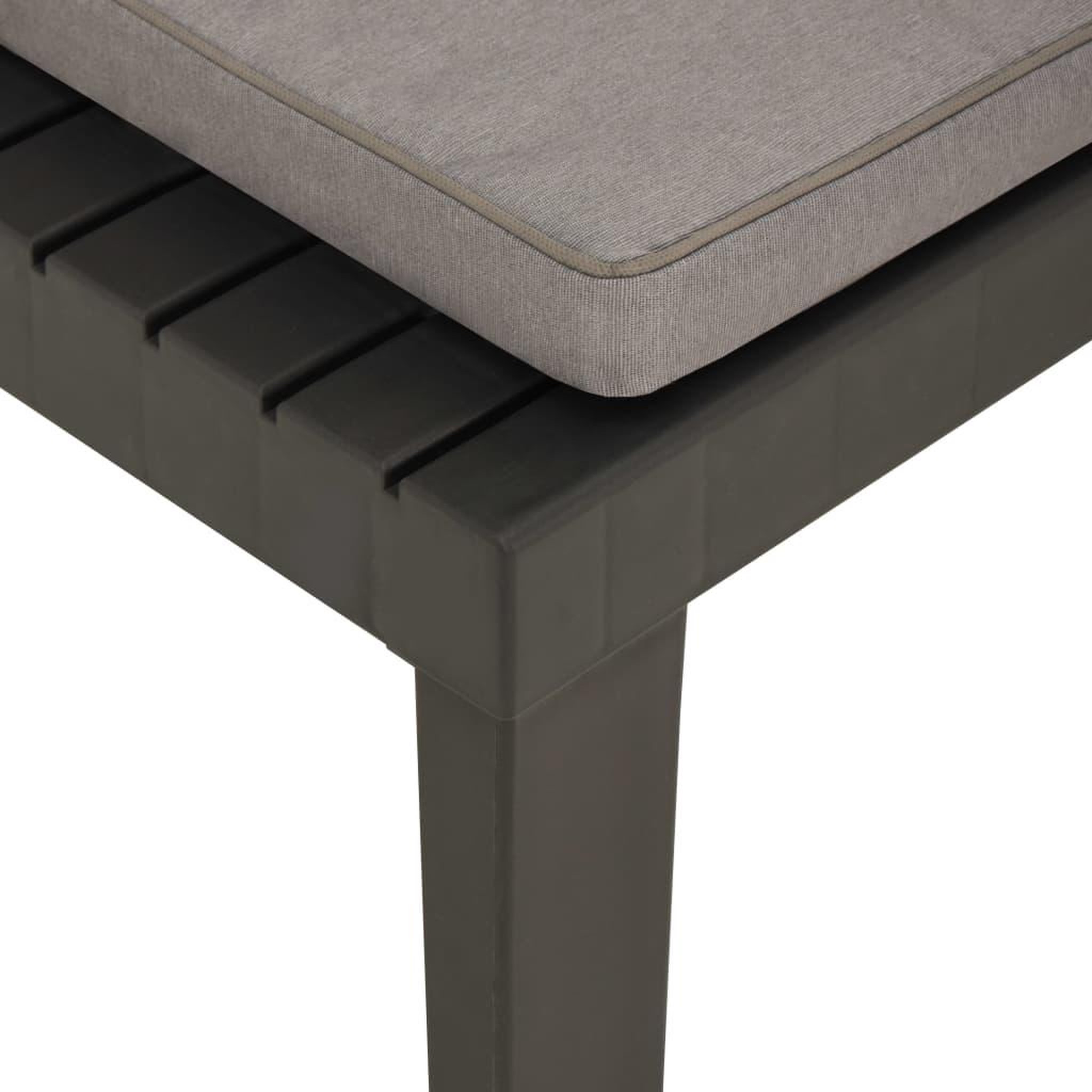 Voir la diapositive 5 : VIDAXL Chaise de salon de jardin avec coussin Plastique Gris