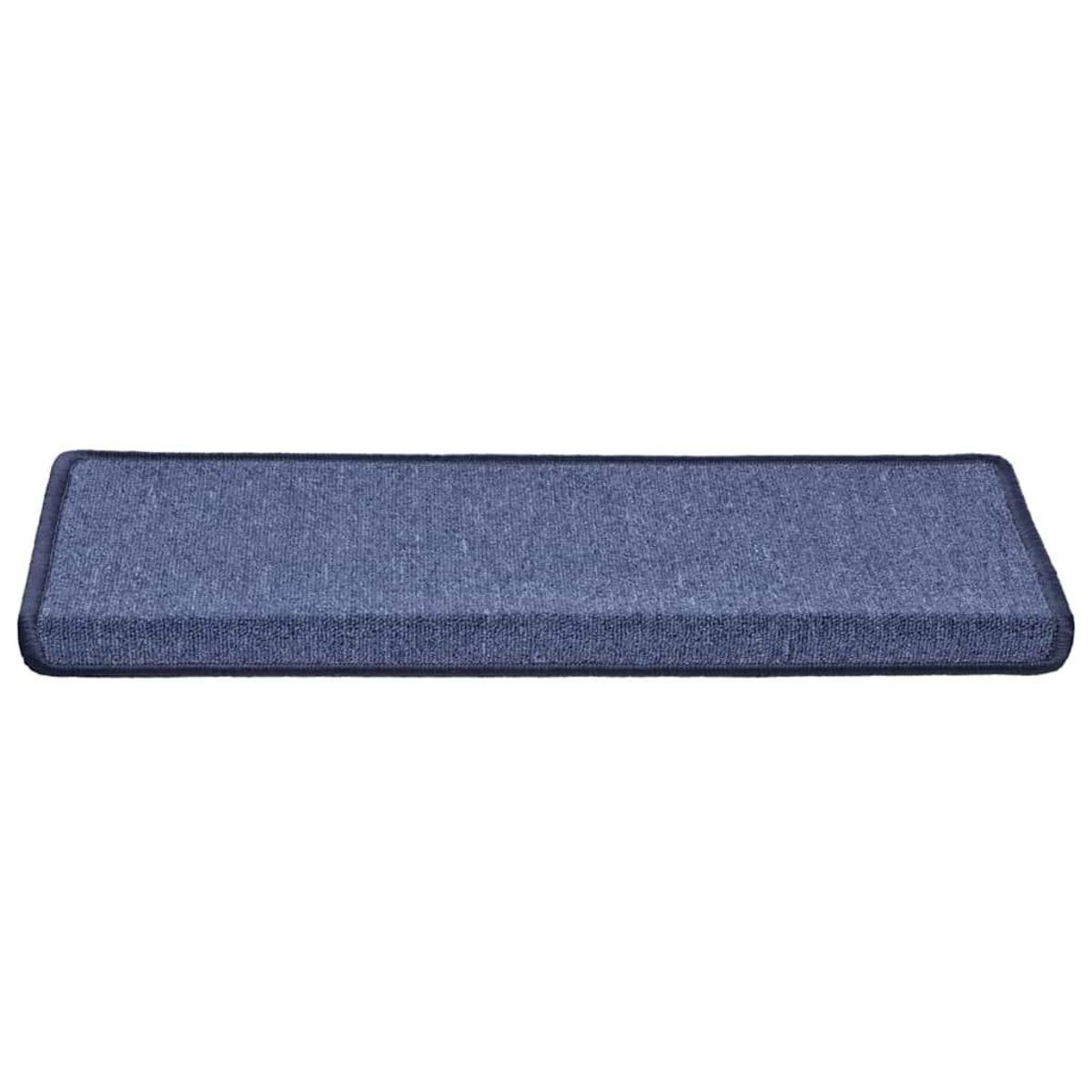 VIDAXL Tapis d'escalier 30 pcs 65x25 cm Bleu