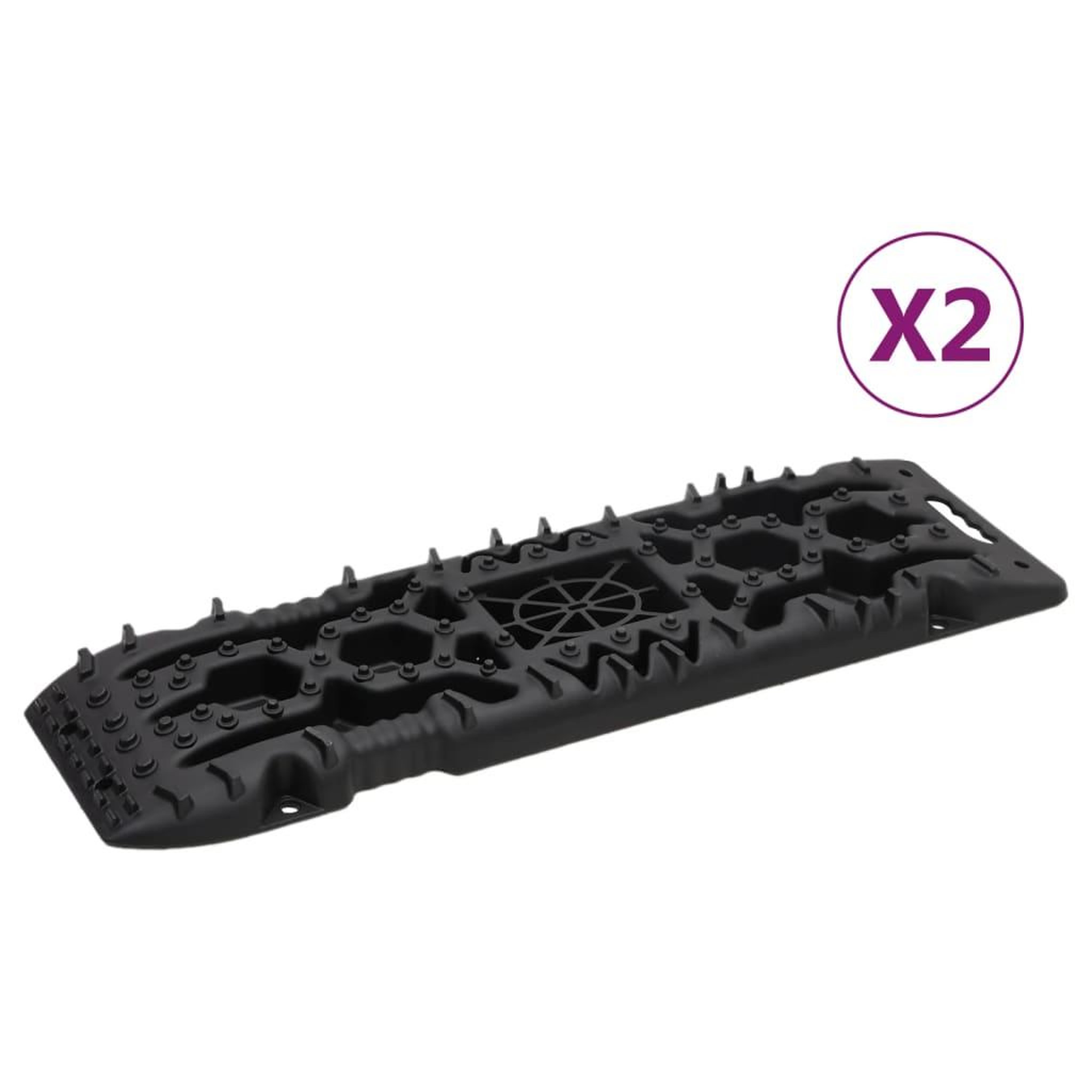Voir la diapositive 1 : VIDAXL Planches de traction 2 pc Noir 107x31x7 cm Nylon