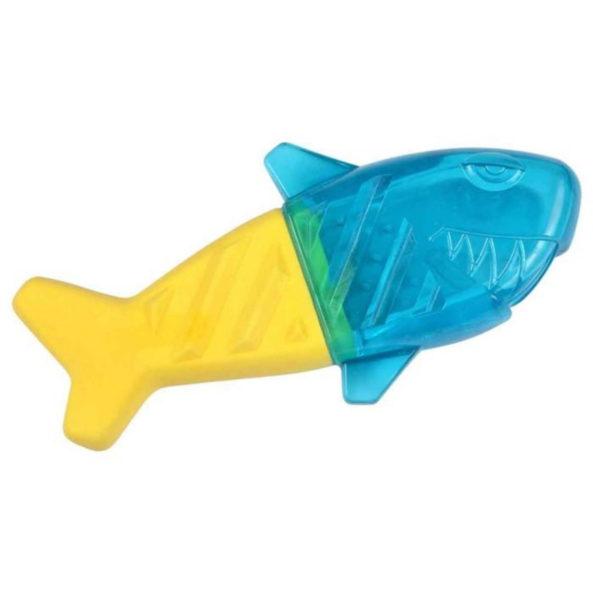 Paris Prix Jouet pour Chien Givré  Requin  18cm Bleu & Jaune