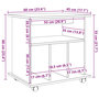 Voir la diapositive 6 : VIDAXL Armoire a roulettes vieux bois 60x45x60 cm bois d'ingenierie