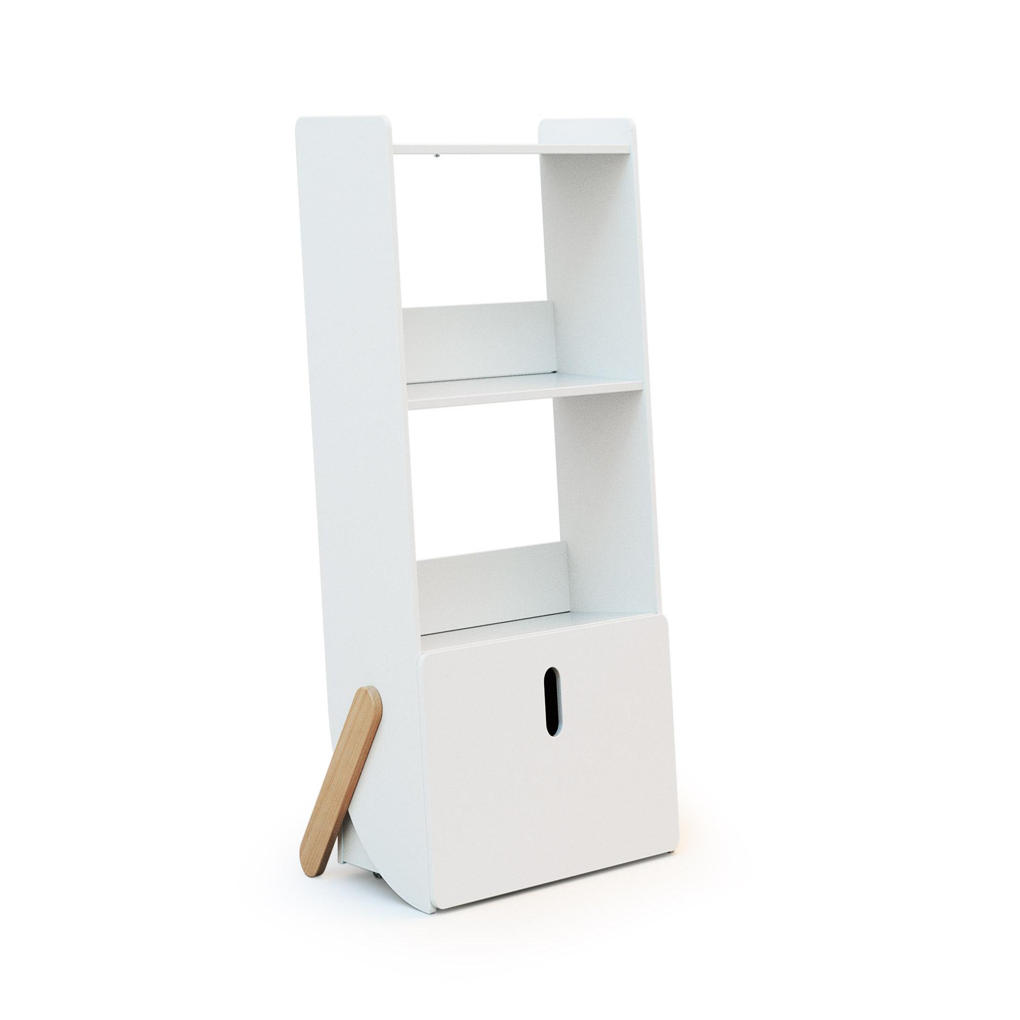 Voir la diapositive 3 : WEBABY Étagère enfant pirate en bois - blanc