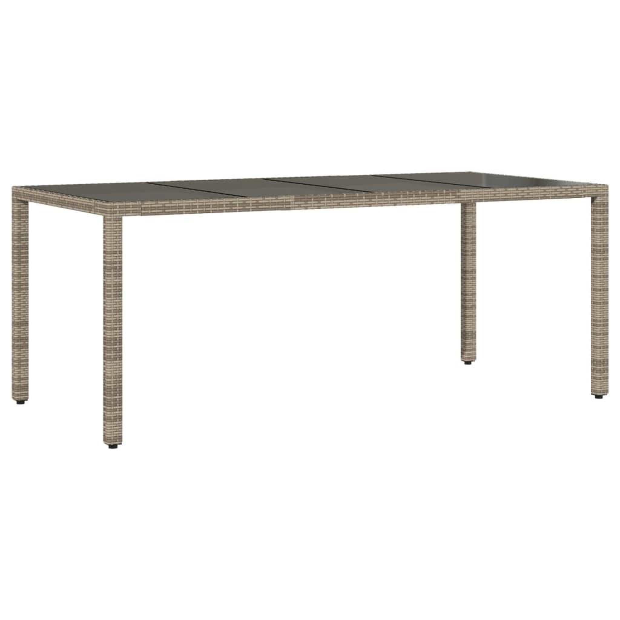 Voir la diapositive 4 : VIDAXL Ensemble a manger de jardin et coussins 9 pcs gris rotin verre