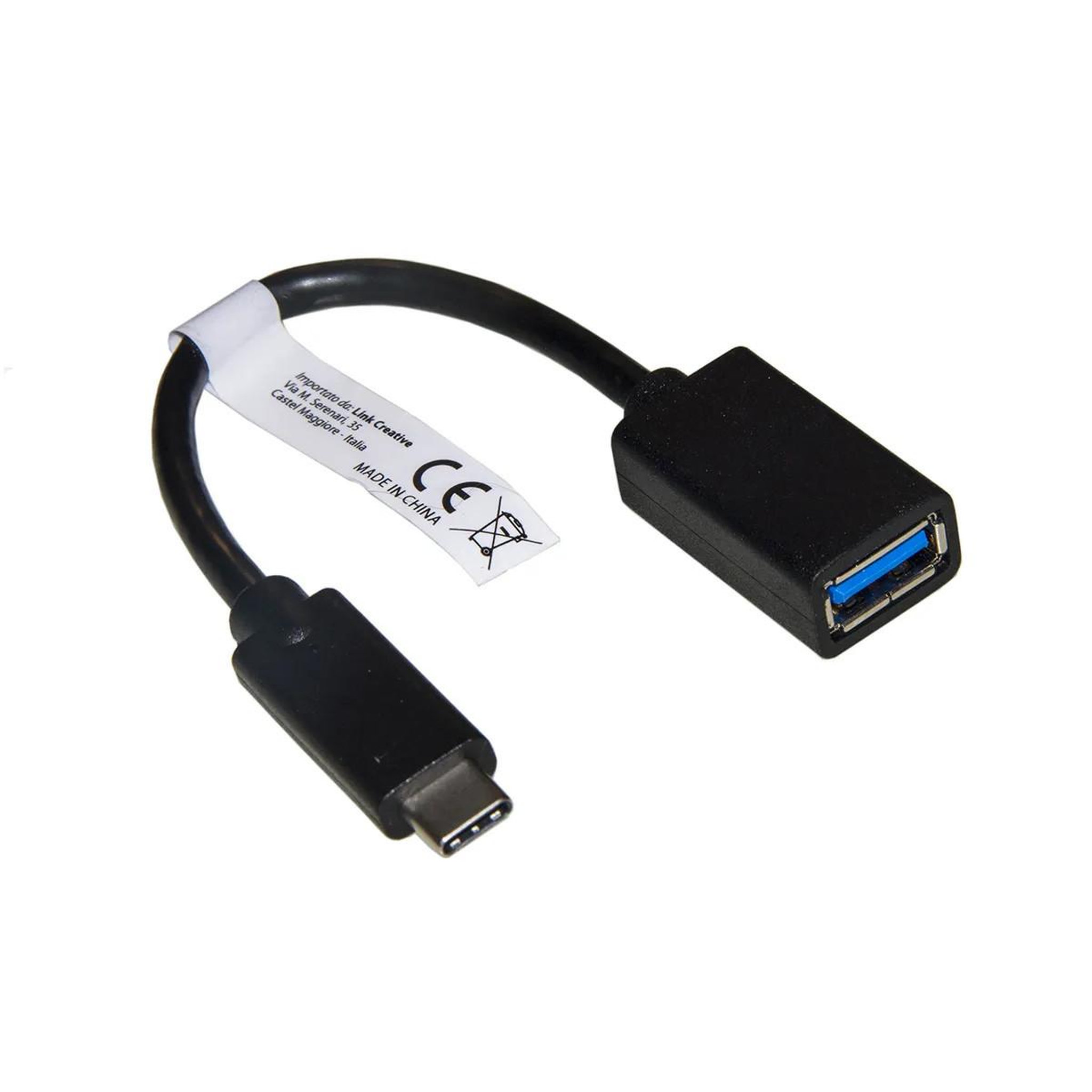 LINK Adaptateur usb-c mâle vers usb 3.0 femelle link 15 cm noir