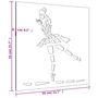 Voir la diapositive 6 : VIDAXL Decoration murale jardin 55x55 cm motif de danseuse de ballet