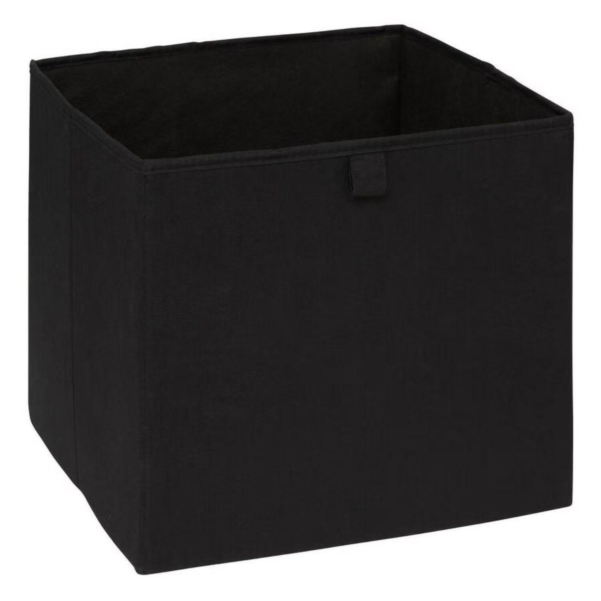 Voir la diapositive 4 : TOILINUX Lot de 6 boîtes de rangement zebra - l. 31 x l. 31 x h. 31 cm - noir
