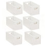 Voir la diapositive 1 : TOILINUX Lot de 6 Boîtes de rangement rectangulaire en MDF