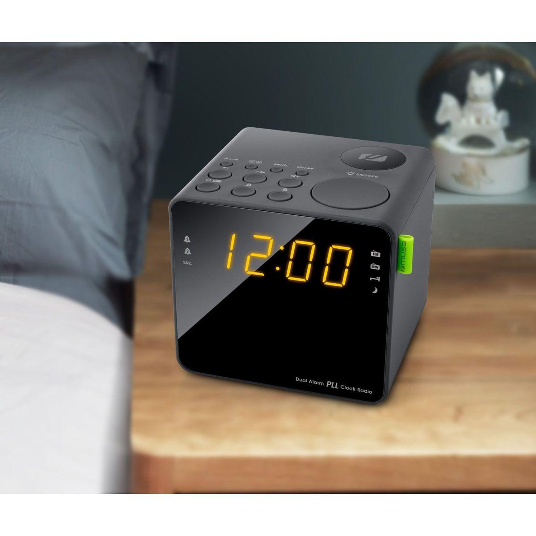 Voir la diapositive 2 : Muse Radio réveil m-187 cr noir
