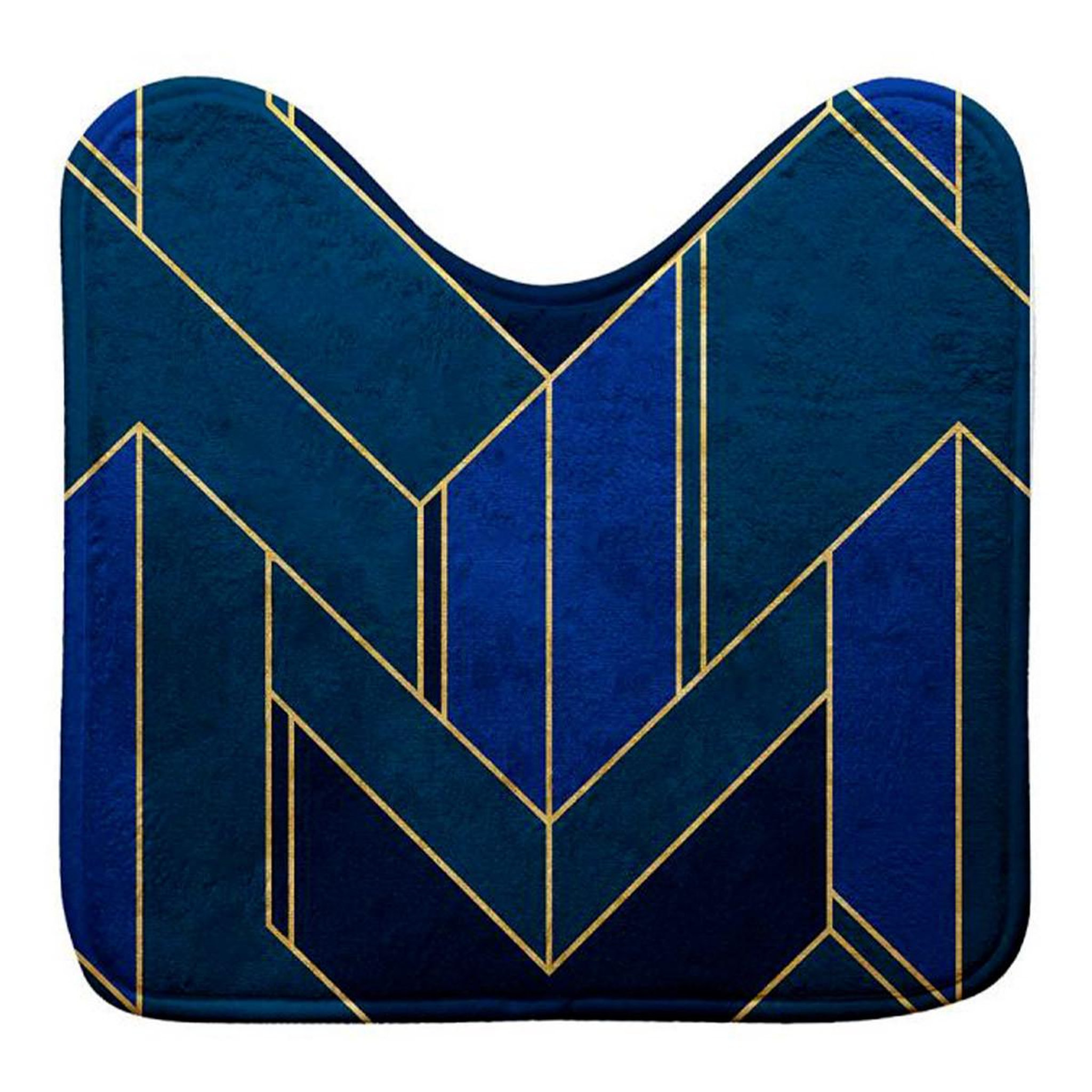 Douceur d'Intérieur Tapis contour wc  achille  45x45cm vert & bleu