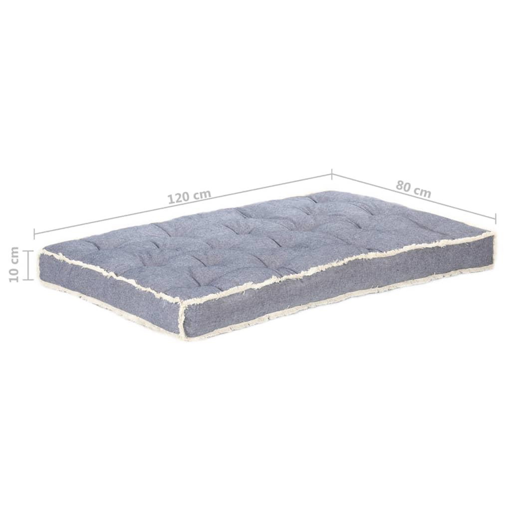 Voir la diapositive 6 : VIDAXL Coussin de canape palette Bleu 120x80x10 cm