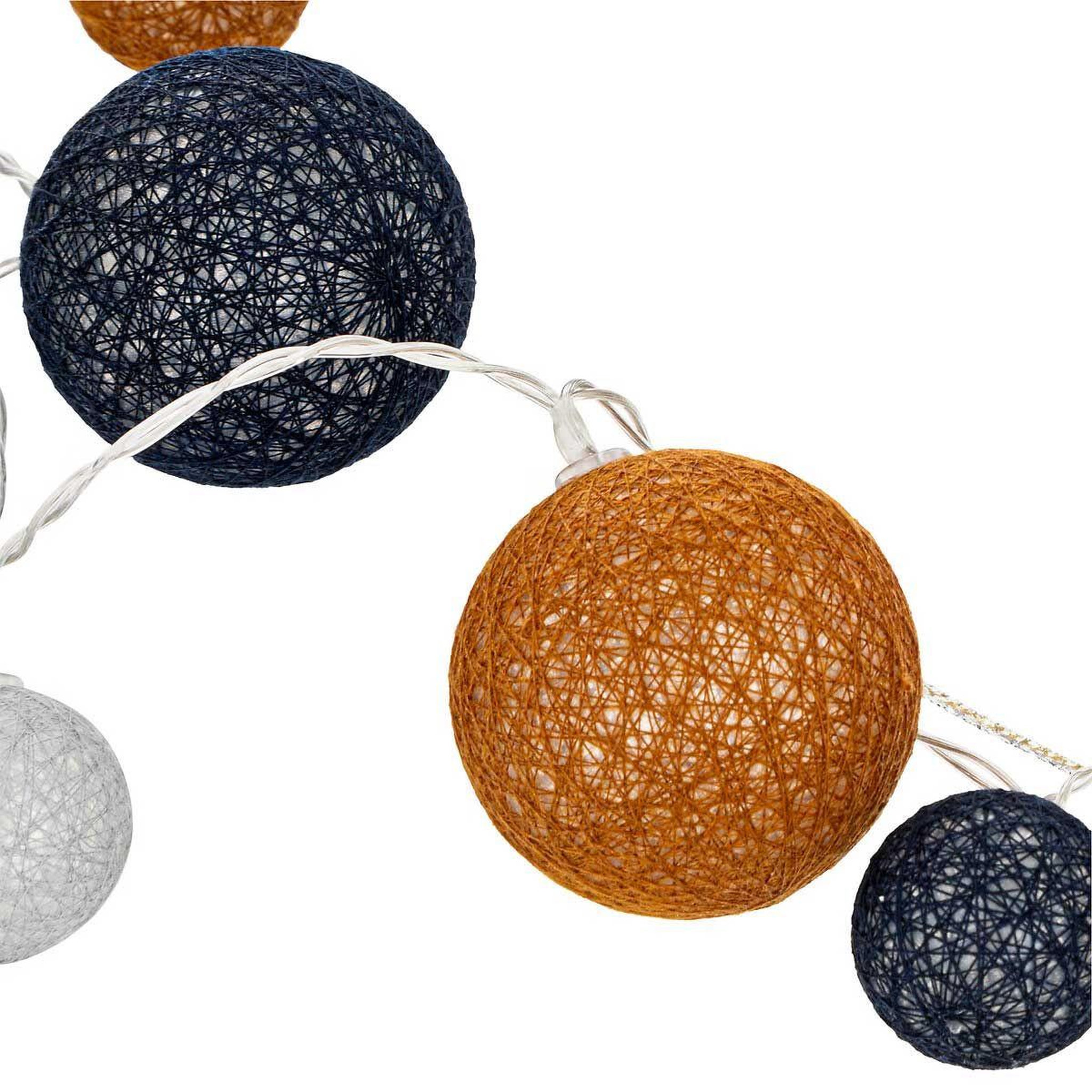Voir la diapositive 2 : ATMOSPHERA Guirlande lumineuse 20 boules  led  340cm orange