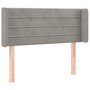 Voir la diapositive 2 : VIDAXL Tete de lit avec oreilles Gris clair 83x16x78/88 cm Velours