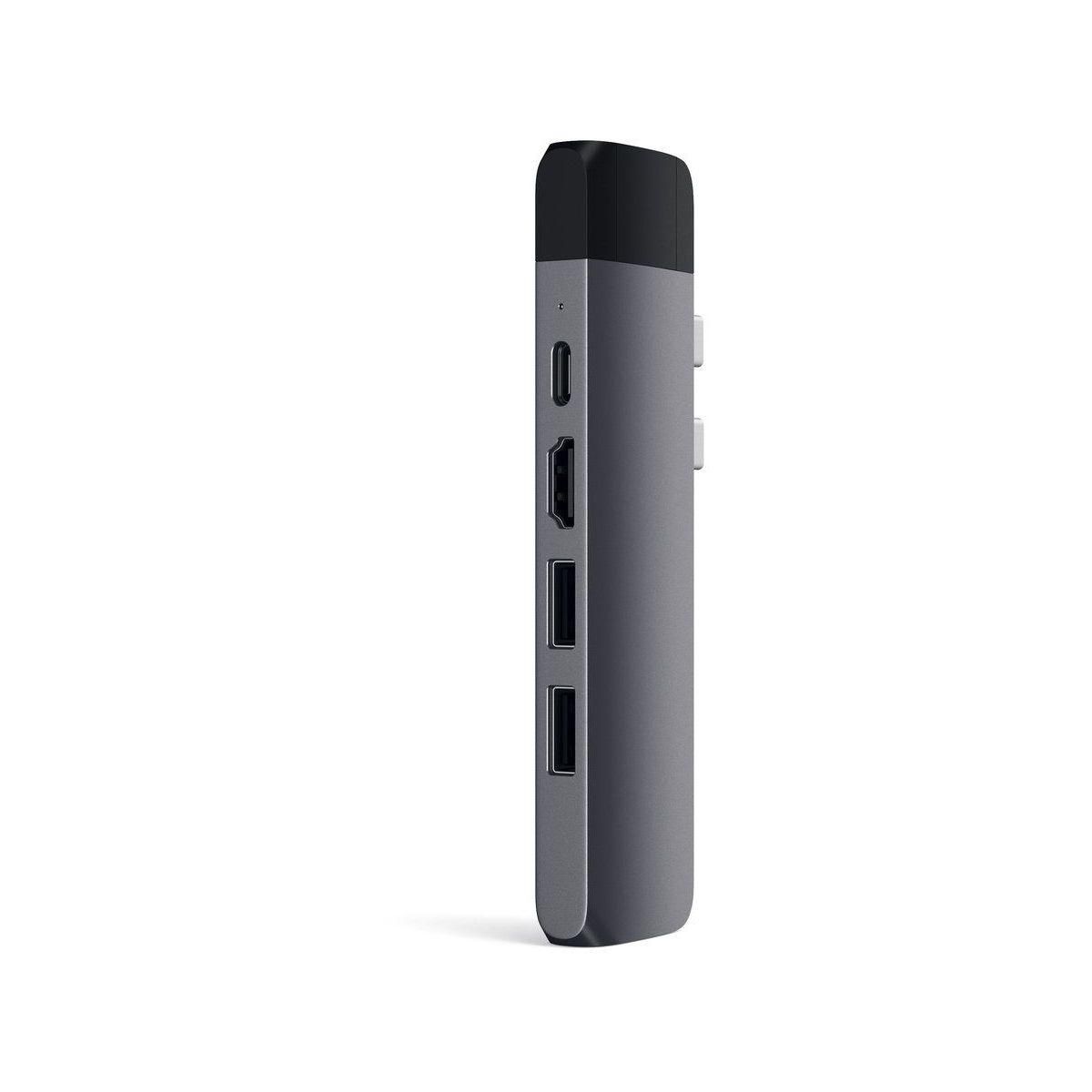 SATECHI Hub USB-C Pro + Ethernet/4K Hdmi gris