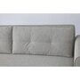 CONCEPT USINE Canapé design convertible 3 places en tissu gris clair SOHO