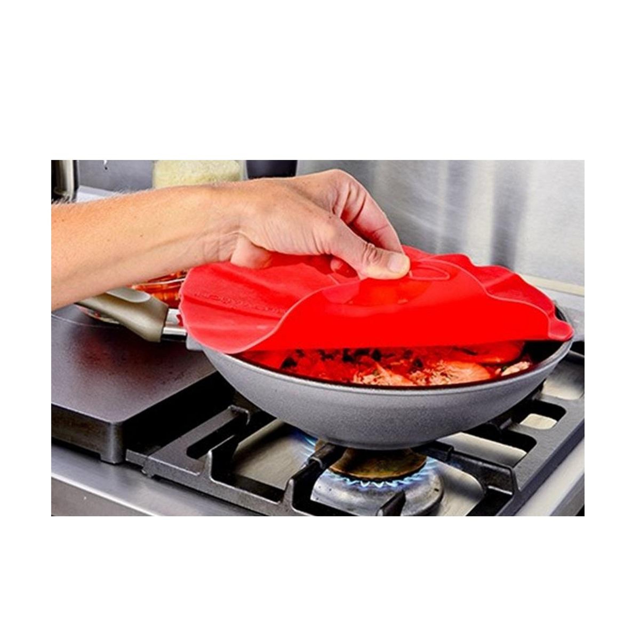Voir la diapositive 2 : CHARLES VIANCIN Couvercle en silicone 28cm rouge - 2901EU