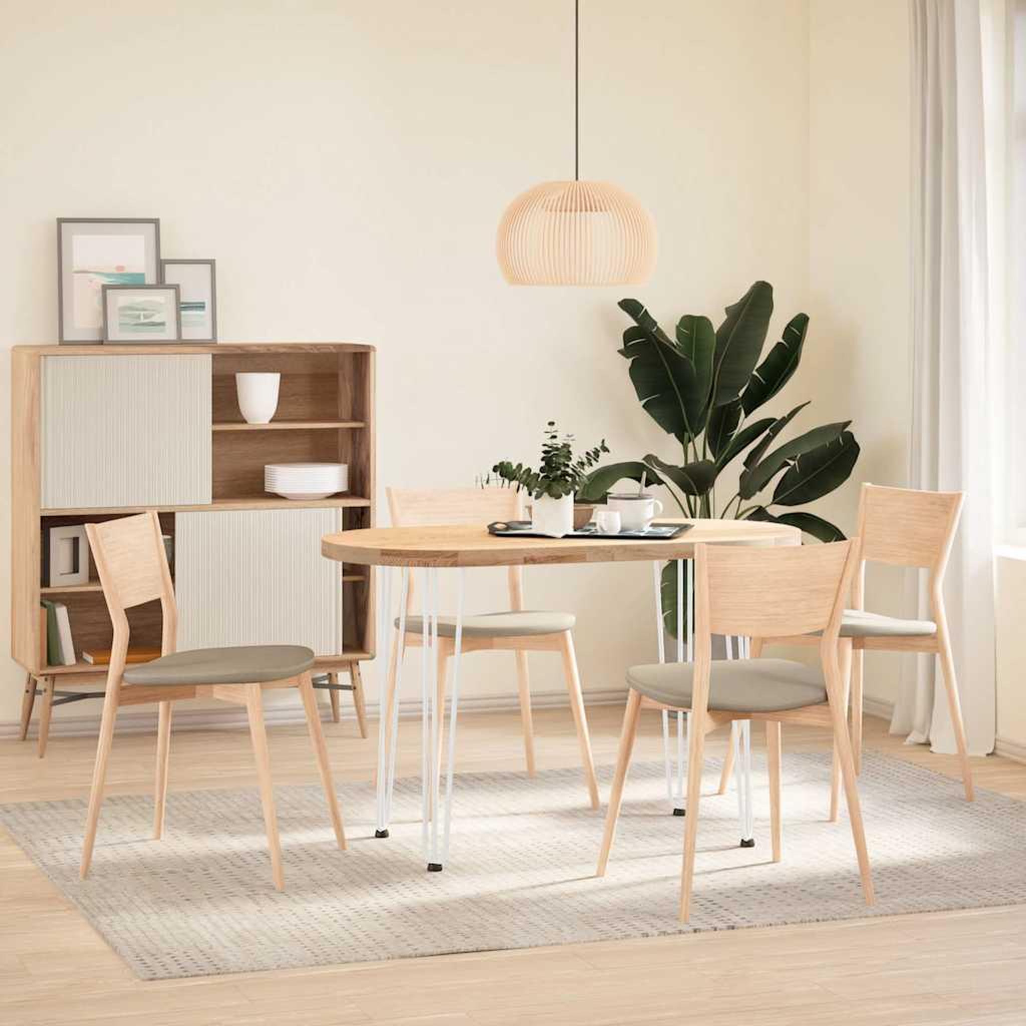 Voir la diapositive 3 : VIDAXL Pieds de table en forme d'epingle a cheveux 4 pcs blanc 72 cm