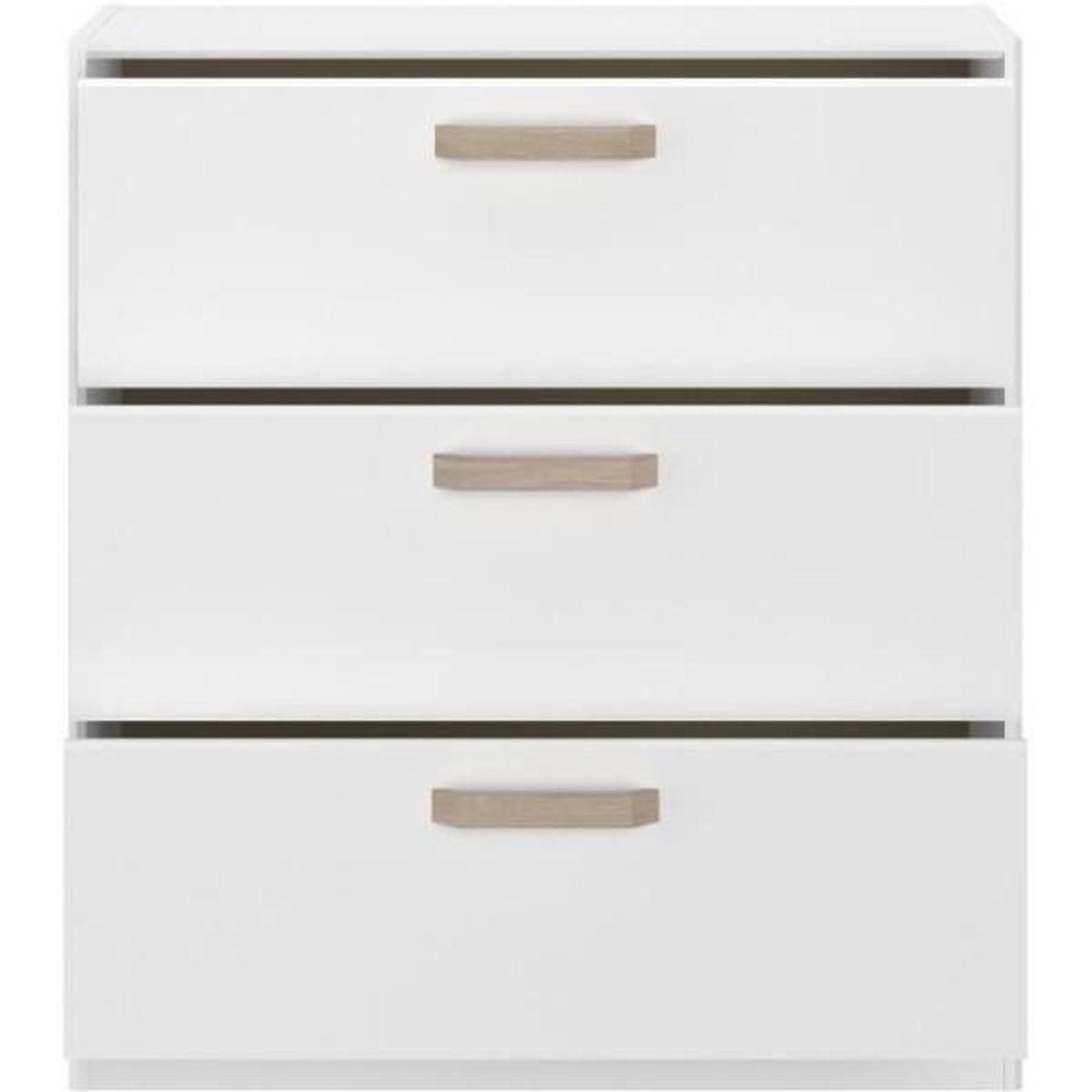 Voir la diapositive 6 : PARISOT Commode DREAM 3 tiroirs - Panneau de particules - Décor blanc - L79.7 x H87.8 x P43.8 cm