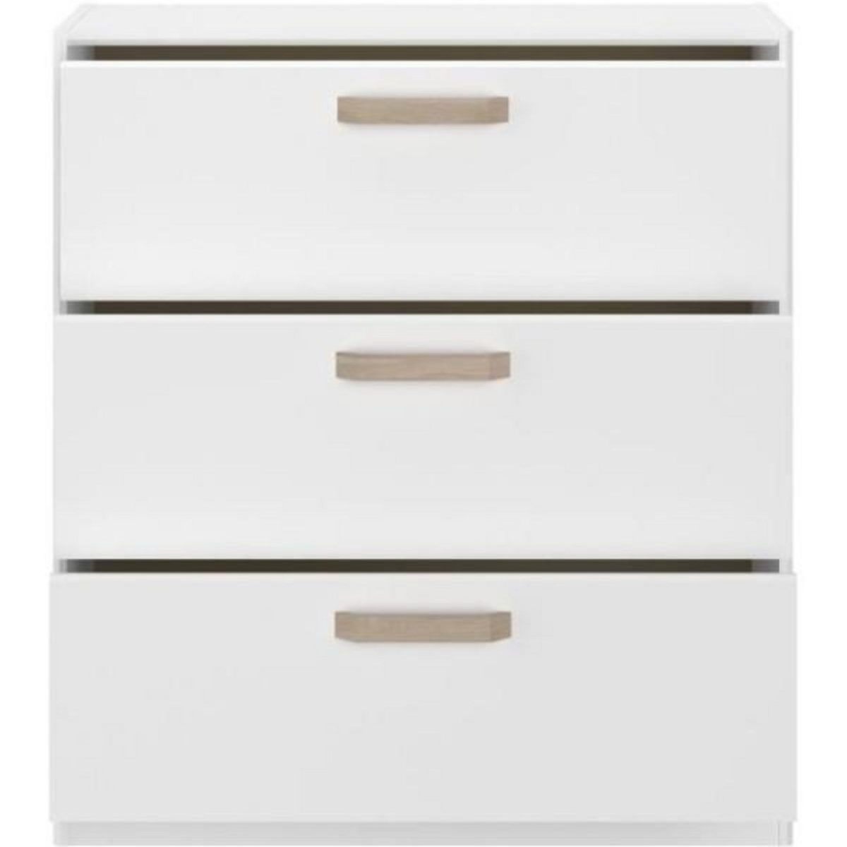 PARISOT Commode DREAM 3 tiroirs - Panneau de particules - Décor blanc - L79.7 x H87.8 x P43.8 cm