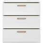 Voir la diapositive 6 : PARISOT Commode DREAM 3 tiroirs - Panneau de particules - Décor blanc - L79.7 x H87.8 x P43.8 cm