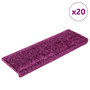 Voir la diapositive 1 : VIDAXL Tapis d'escalier 20 pcs 65x21x4 cm violet
