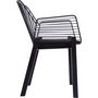 Voir la diapositive 3 : ATMOSPHERA Lot de 2 fauteuils filaires pieds bois massif SHELBY