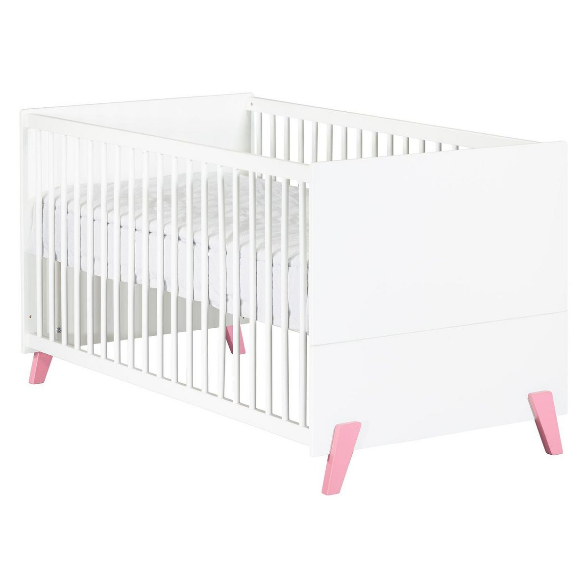 BABY PRICE Lit bébé évolutif Little Big Bed 140x70cm JOY coloris rose