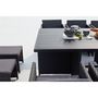 Voir la diapositive 4 : CONCEPT USINE Table et chaise 10 places encastrables alu résine noir-gris SUNSET