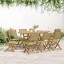 Voir la diapositive 3 : VIDAXL Ensemble a manger de jardin 9 pcs bois d'acacia solide