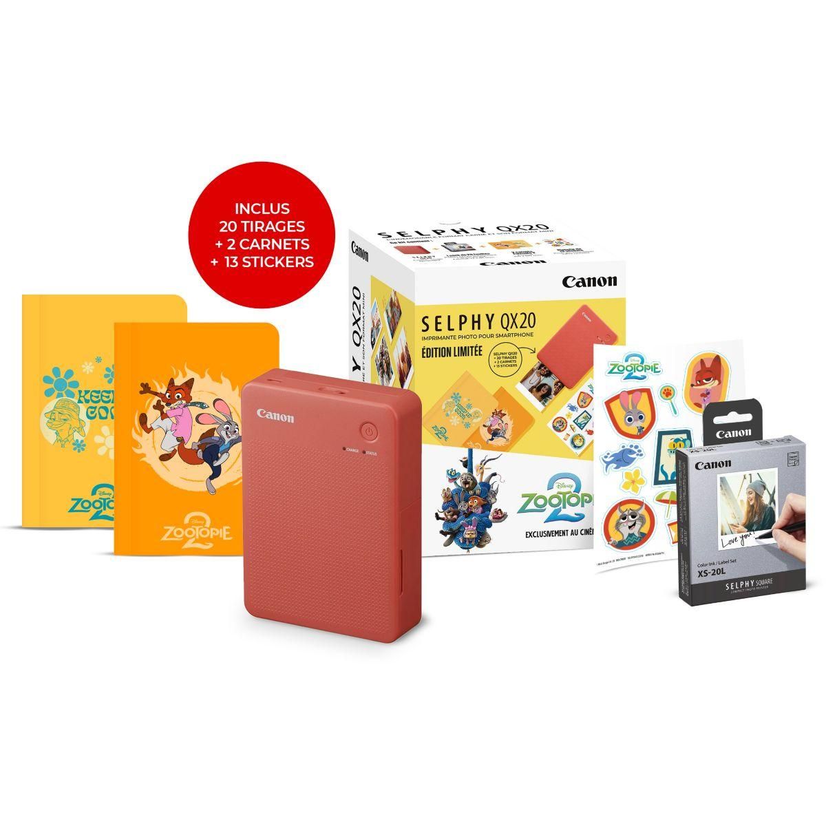 Canon Imprimante photo portable SELPHY QX20 Edition Zootopie 2