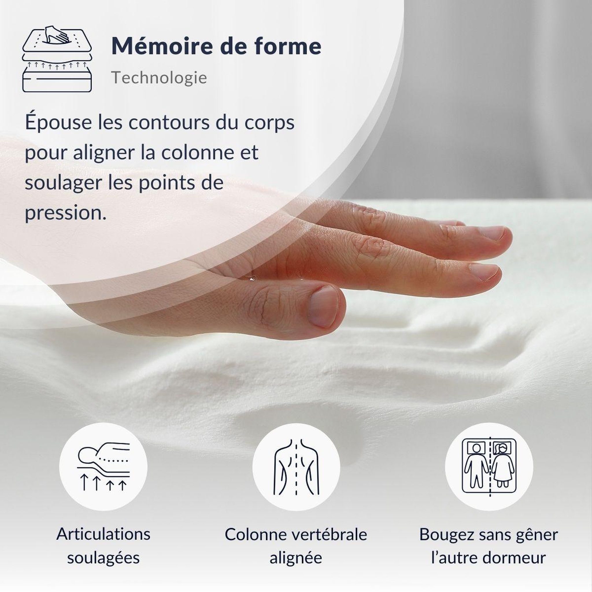 Voir la diapositive 6 : OLYMPE LITERIE Olympe literie | matelas intuition | mousse avec mémoire de forme