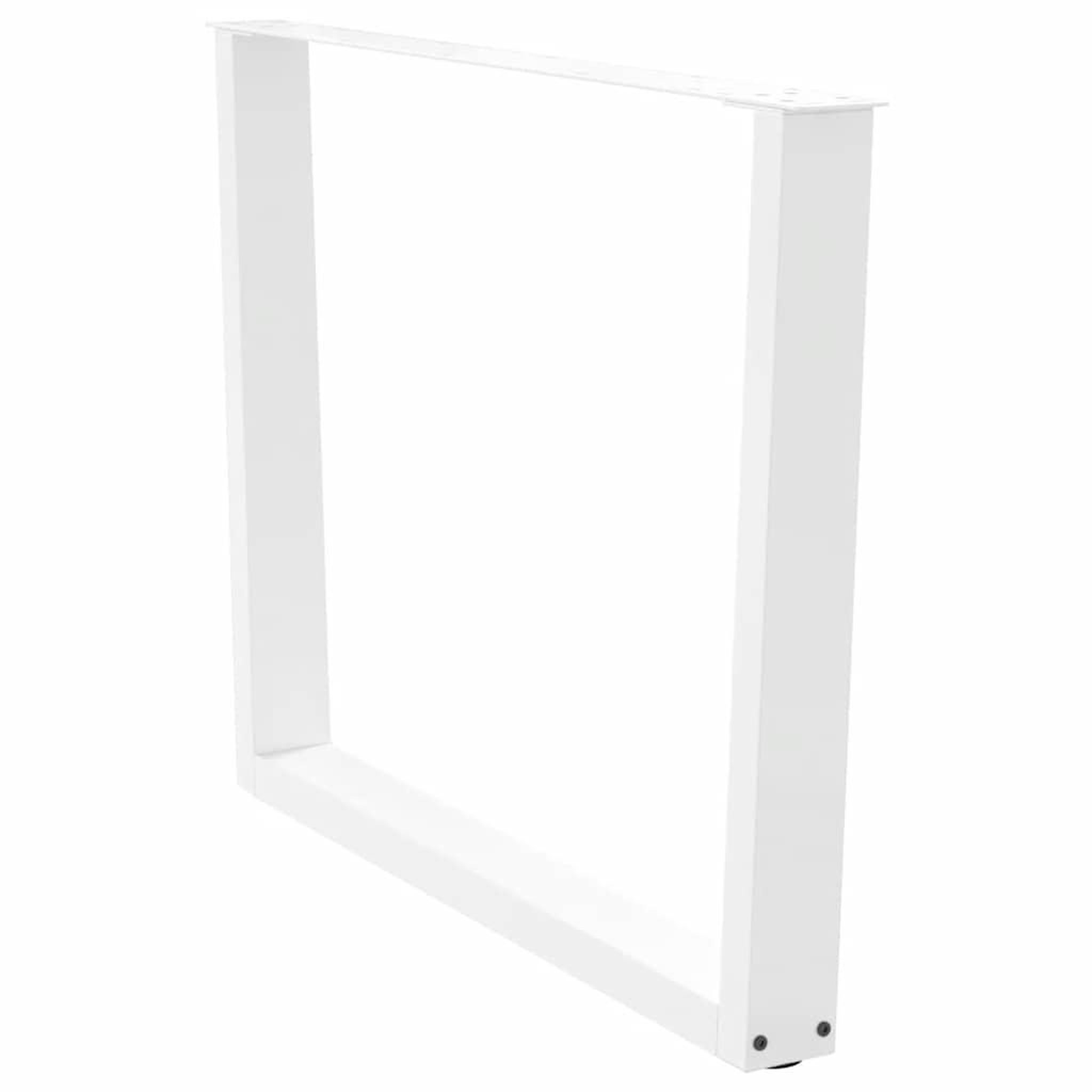 Voir la diapositive 4 : VIDAXL Pieds de table a manger forme de V 3 pcs blanc 100x(72-73,3) cm