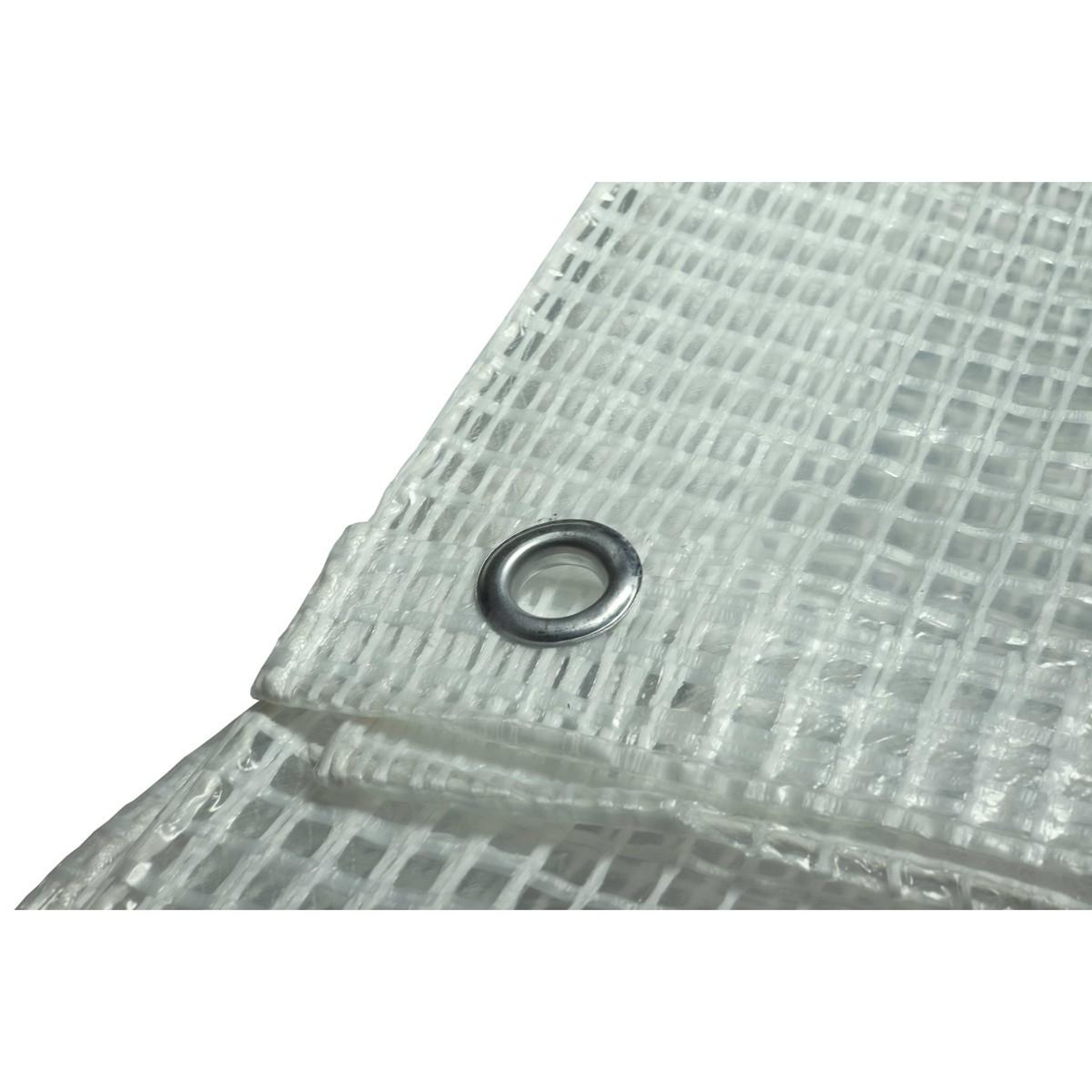 Voir la diapositive 4 : Tecplast Bâche de jardin 4 x 3 m armée transparente en polyéthylène 170g/m2