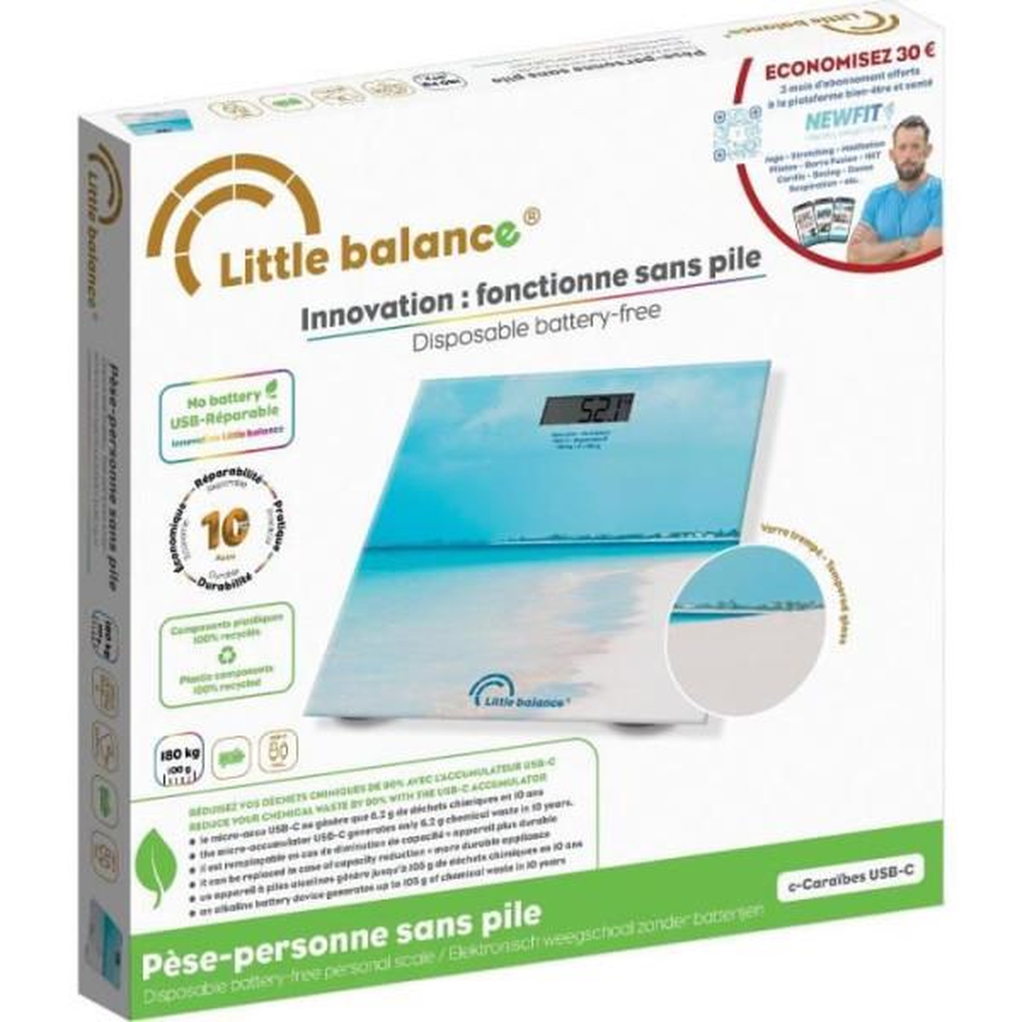 Voir la diapositive 3 : LITTLE BALANCE Balance - Pese Personne  - LITTLE BALANCE - USB-C - Caraibes