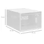 HOMCOM Lot de 8 boites cubes rangement à chaussures modulable avec portes transparentes - dim. 25L x 35l x 19H cm - PP blanc transparent