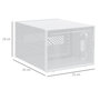 Voir la diapositive 3 : HOMCOM Lot de 8 boites cubes rangement à chaussures modulable avec portes transparentes - dim. 25L x 35l x 19H cm - PP blanc transparent