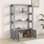 Voir la diapositive 3 : VIDAXL Buffet Sonoma gris 80x30x119,5 cm Bois d'ingenierie