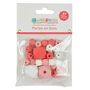 Voir la diapositive 2 : Paris Prix Lot de 27 Perles en Bois  Diamant  1-2cm Corail & Blanc