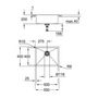 Voir la diapositive 3 : Grohe GROHE Evier en acier inoxydable K700 31726SD0 - A encastrer - 1 bac - sans egouttoir - 55x45 cm - Inox