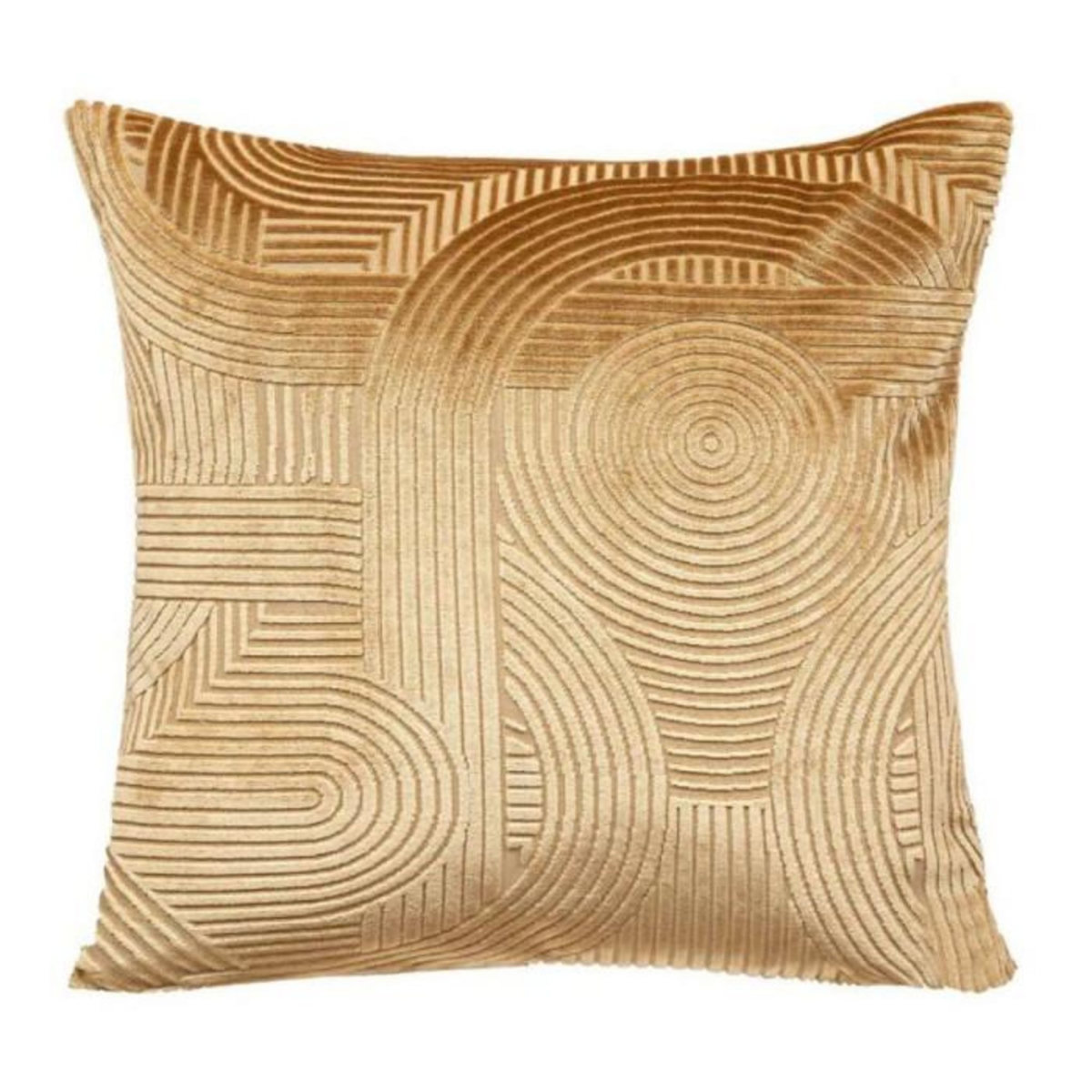ATMOSPHERA Housse de Coussin en Velours  Zen  40x40cm Ocre