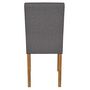 Voir la diapositive 3 : Rendez vous déco Lot de 2 chaises en tissu gris foncé et pieds en bois d'hévéa - Havane
