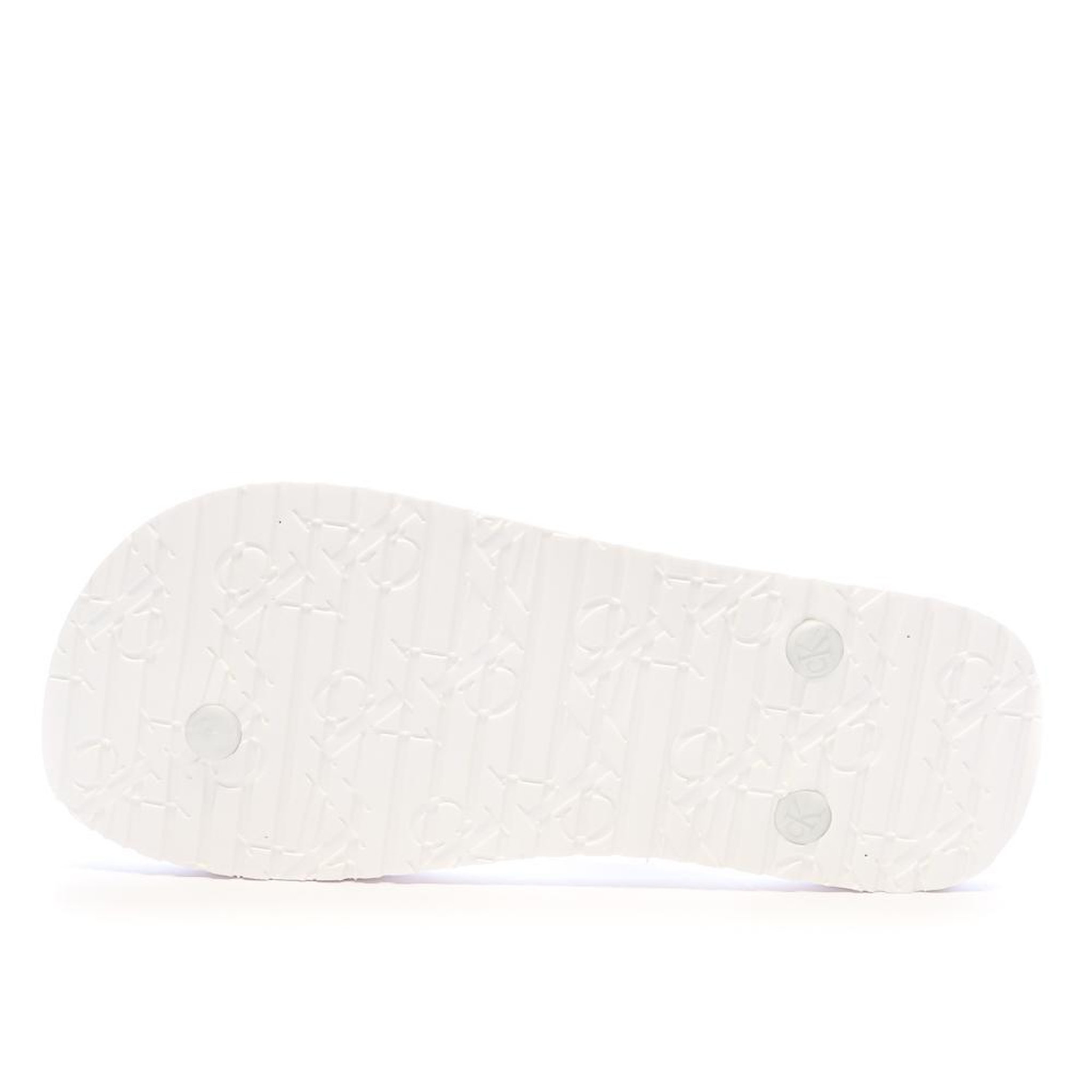 Voir la diapositive 2 : CALVIN KLEIN JEANS Tongs Blanches Femme Calvin Klein Jeans Flip Flop Tpu Metall