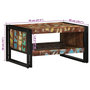 Voir la diapositive 6 : VIDAXL Table basse multicolore 70x50x38 cm bois de recuperation massif