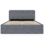 Voir la diapositive 3 : ID MARKET Lit coffre double NORFOLK avec tête de lit et sommier 140 x 190 cm tissu gris anthracite